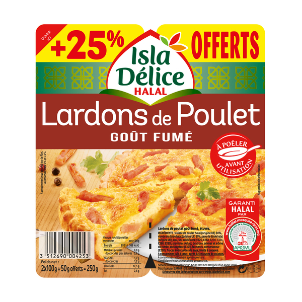 Photo Lardinettes de Volaille goût fumé 2x100g + 25% offerts